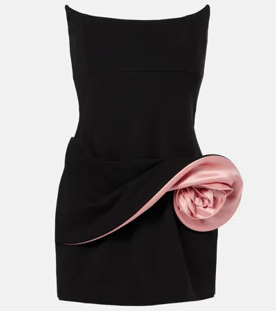 MAGDA BUTRYM FLORAL-APPLIQUE BUSTIER DRESS