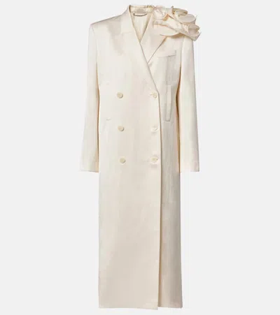 Magda Butrym Floral-applique Coat In Neutral