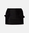 Magda Butrym Rose-detail Mini Skirt In Black