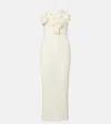 Magda Butrym Floral-appliqué Crêpe Midi Dress