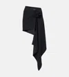 Magda Butrym Floral-appliqué Draped Beach Cover-up In Black