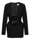 Magda Butrym Oversized Floral Embellished Silk-wool Dress