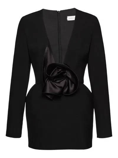 MAGDA BUTRYM FLORAL-APPLIQUÉ DRESS