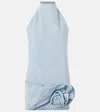 Magda Butrym Minikleid Mit Rosenapplikation In Blue