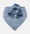 Magda Butrym Lycra Rose Bikini Bottoms In Blue