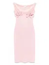 Magda Butrym Pink Floral Bustier Midi Dress In 粉色