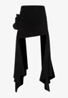 Magda Butrym Floral-applique Mini Skirt In Black