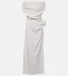 Magda Butrym Silk Wrap Midi Dress In White