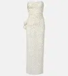 Magda Butrym Floral-appliqué Polka-dot Maxi Dress