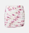 Magda Butrym Floral Ruched Re26 Skirt Draped Style In White