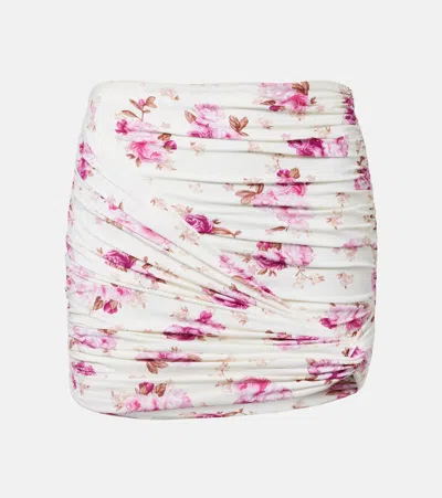 Magda Butrym Floral Ruched Re26 Skirt Draped Style In Multi