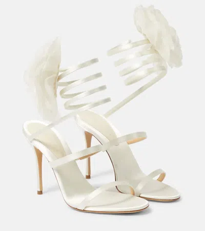 Magda Butrym Floral-appliqué Sandals In White