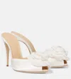 Magda Butrym 105mm Peep Toe Satin Mules In White