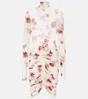 Magda Butrym Floral-appliqué Sheer Jersey Minidress In White