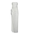 Magda Butrym Floral-detailed Strapless Gown In White