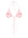Magda Butrym Pink Floral Bikini Top In Pink
