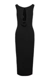 Magda Butrym Floral Appliqued Dress In Black
