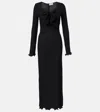 Magda Butrym Floral-appliqués Sheer Maxi Dress