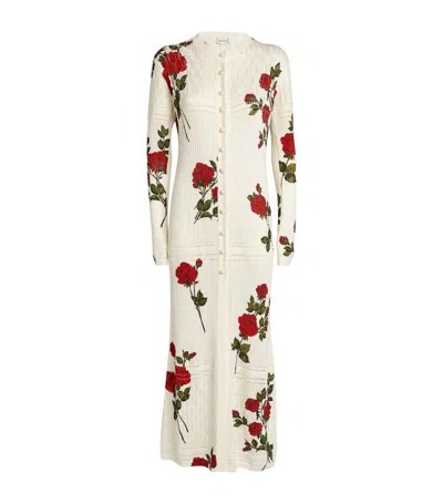 Magda Butrym Floral Button-up Maxi Dress In White
