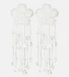 Magda Butrym Floral Crystal-embellished Earrings In Silver