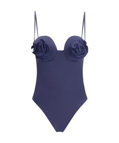 MAGDA BUTRYM MAGDA BUTRYM FLORAL-APPLIQUE STRETCHED SWIMSUIT