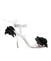 Magda Butrym Floral Decorative High-heeled Sandals In Black