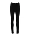 Magda Butrym Embellished Stretch-knit Skinny Pants In Black