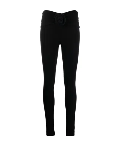 MAGDA BUTRYM MAGDA BUTRYM FLOWER EMBELLISHED SKINNY LEGGINGS