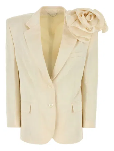 MAGDA BUTRYM FLORAL-DETAIL STRUCTURED BLAZER