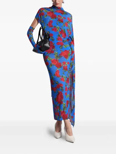 Magda Butrym Dress 23 Long Dress In Blue Polyamide Polyester