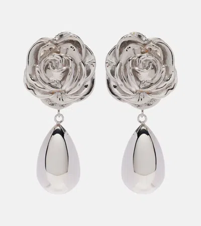 Magda Butrym Floral Drop Earrings In Silver