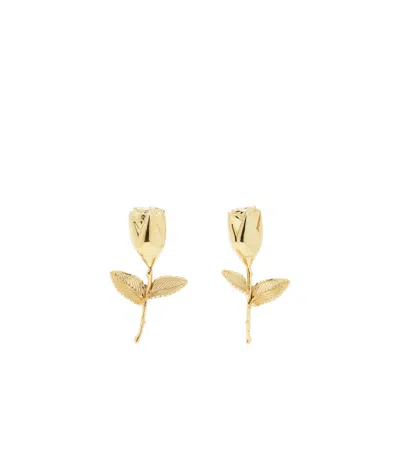 Magda Butrym Floral Earrings In Yellow