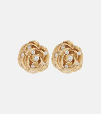 Magda Butrym Floral Embellished Gold-plated Earrings