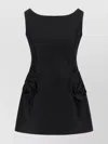 Magda Butrym Floral Embellished Scoop Neckline Sleeveless Dress In Black