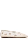 Magda Butrym Beige Mesh Ballerina Flats In Cream