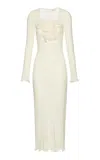 Magda Butrym Floral Embroidered Midi Dress In Ivory