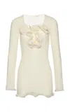 Magda Butrym Floral Embroidered Mini Dress In Ivory