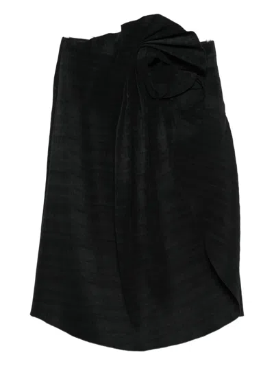 Magda Butrym Floral-knot Skirt In Black