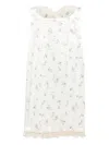 Magda Butrym Floral Lace-trimmed Slip Midi Dress In White