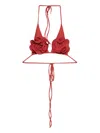 Magda Butrym Floral-motif Bikini Top In Red