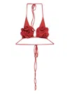 Magda Butrym Floral-motif Bikini Top In Red