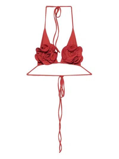 MAGDA BUTRYM FLORAL-MOTIF BIKINI TOP
