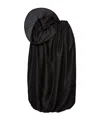 MAGDA BUTRYM FLORAL ORGANZA MIDI SKIRT IN BLACK