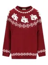 Magda Butrym Floral-pattern Sweater In Red