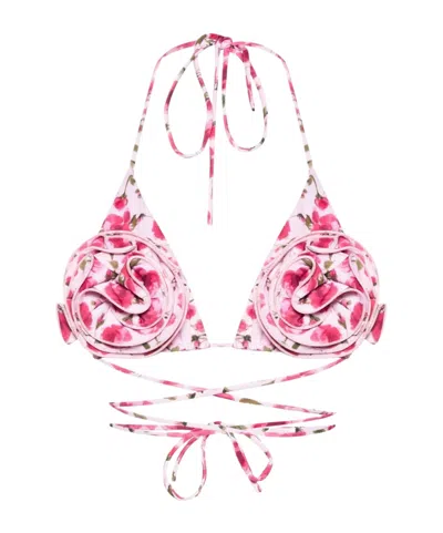 MAGDA BUTRYM FLORAL PRINT BIKINI TOP