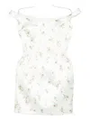 Magda Butrym Floral Off-shoulder Silk Minidress In White