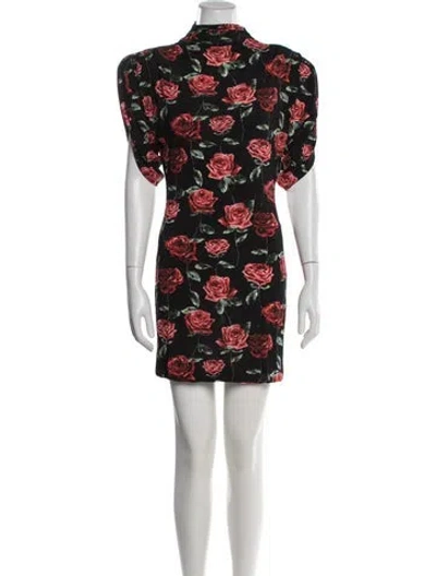 Pre-owned Magda Butrym Floral Print Mini Dress In Multi