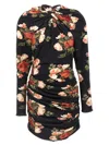 Magda Butrym '24' Draped Floral Mini Dress In Multi