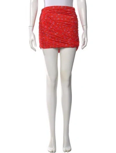 Pre-owned Magda Butrym Floral Print Mini Skirt In Pink