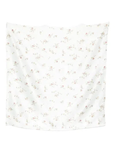 Magda Butrym Floral Print Scarf In White